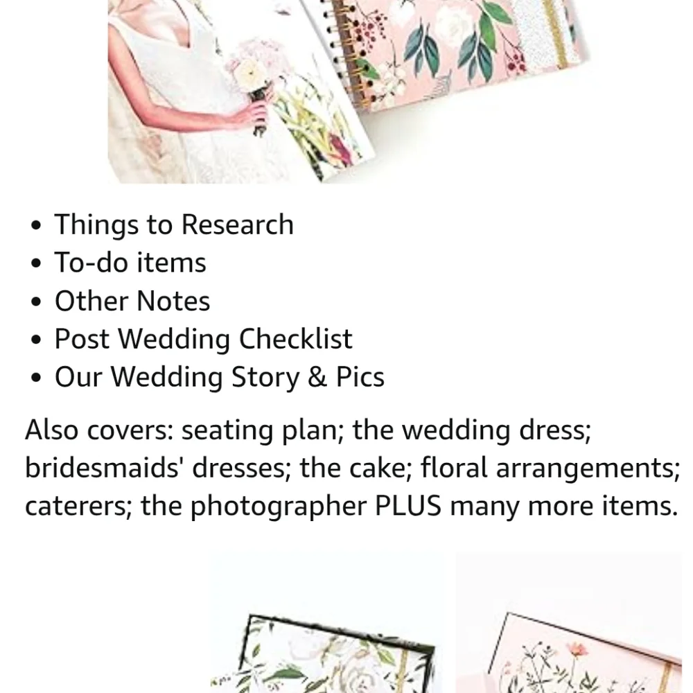 12 Month Wedding Planner With Floral Print.